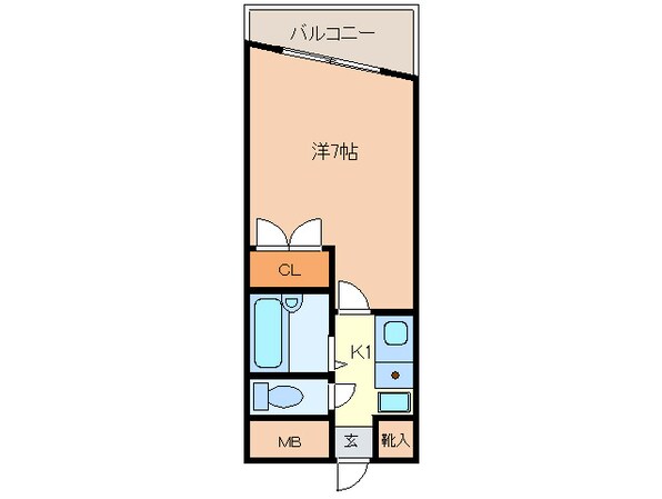 エステート記念橋の物件間取画像